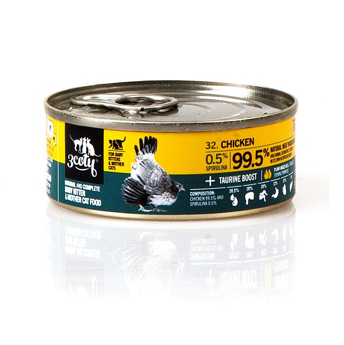 3coty Chicken with spirulina For kittens
