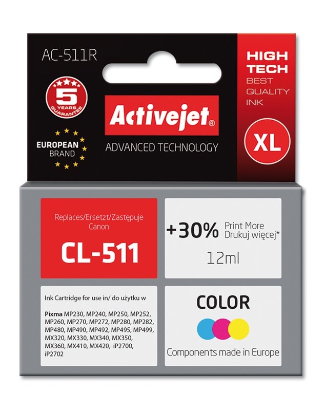 Activejet AC-511R Ink cartridge (replacement for