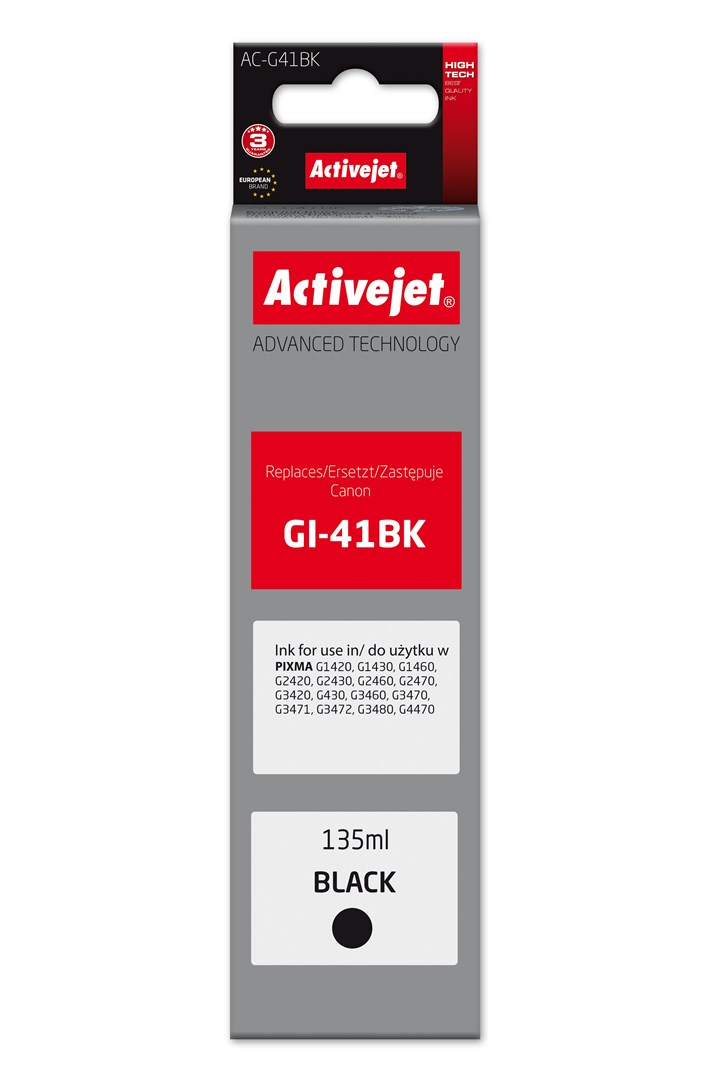 Activejet AC-G41Bk Ink Bottle (Replacement Canon