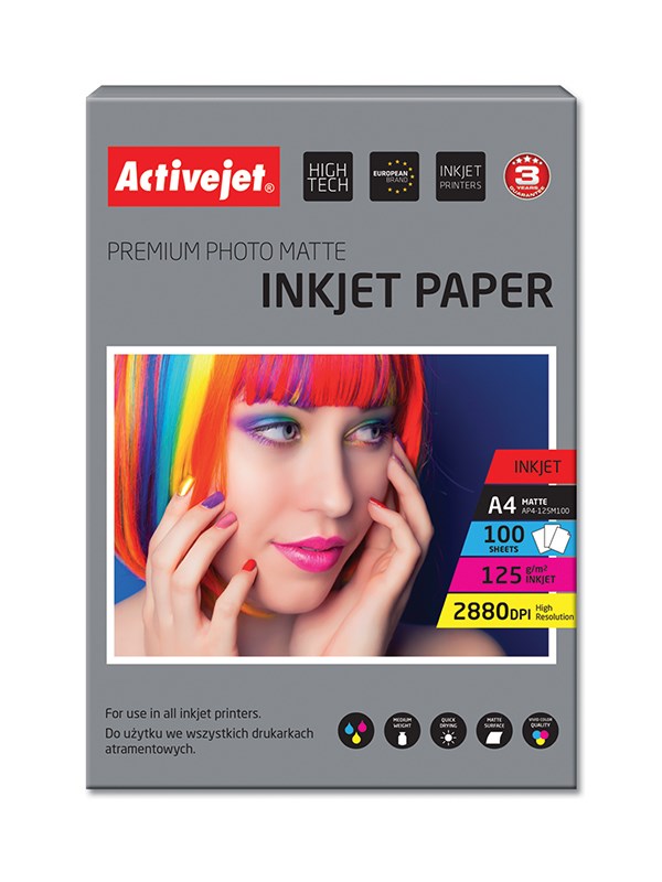 Activejet  AP4-125M100 matte photo paper for