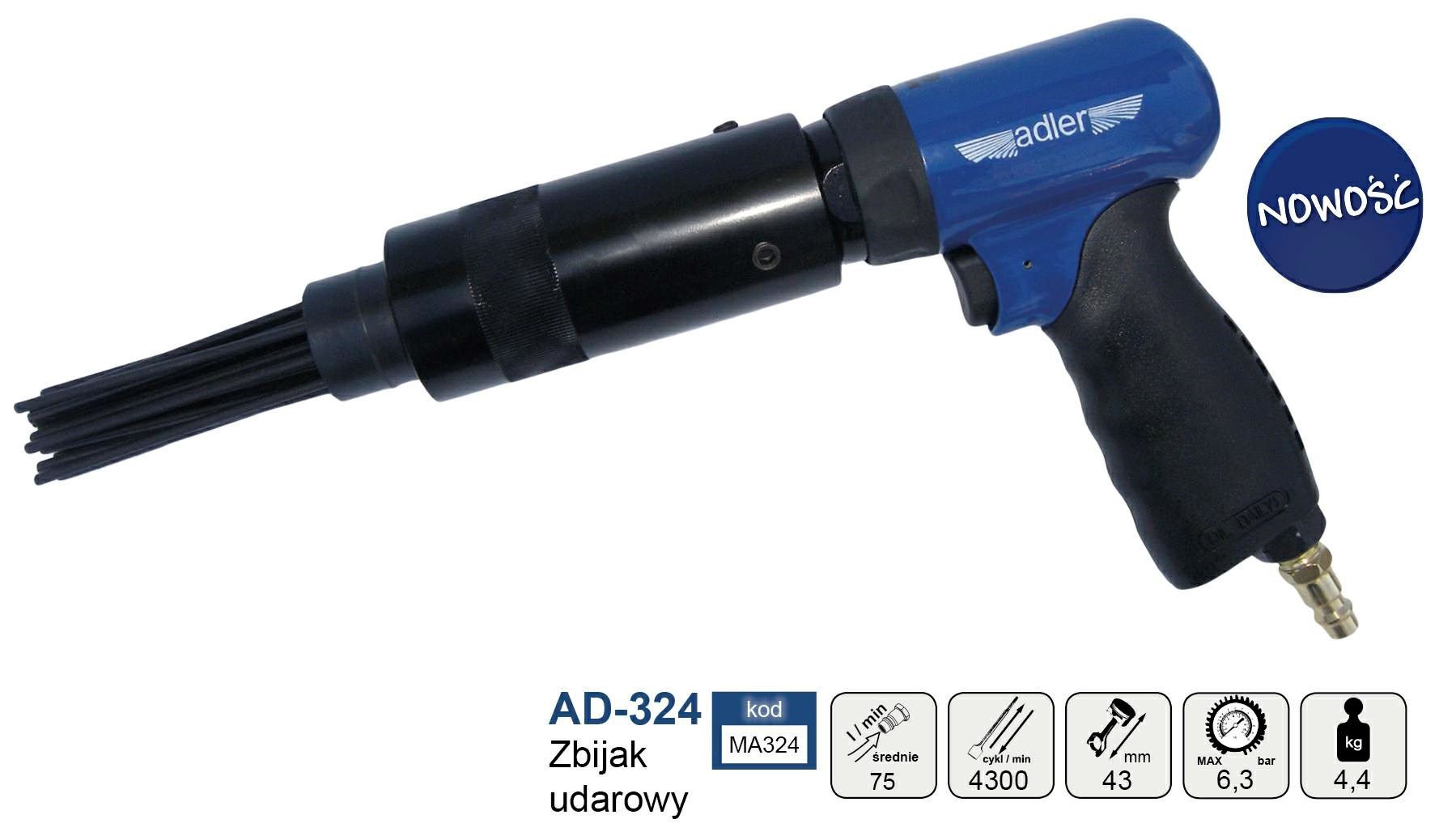 Adler PNEUMATYCZNY MŁOTEK IGŁOWY | AD-324