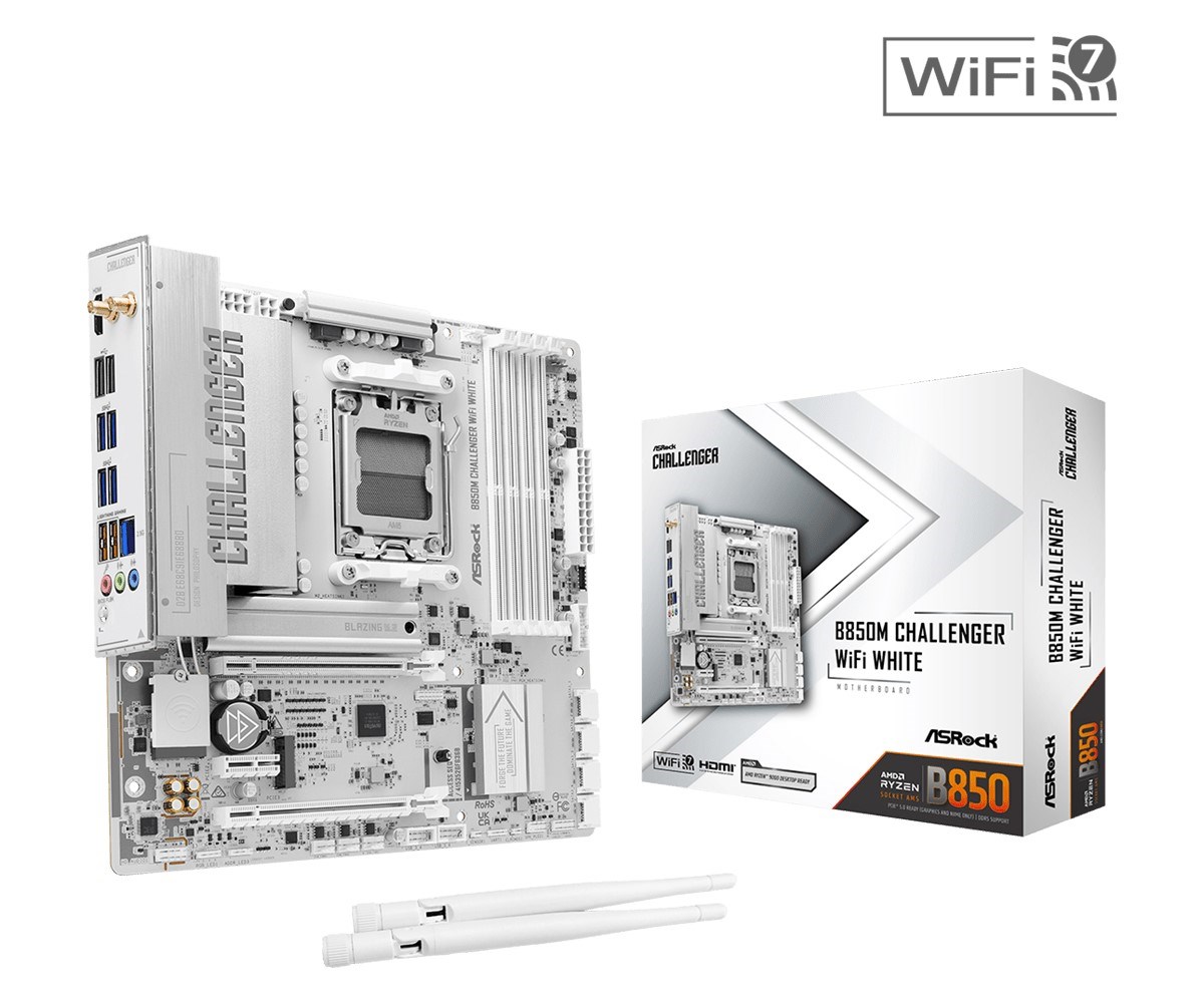 ASRock  B850M CHALLENGER WIFI WHITE motherboard
