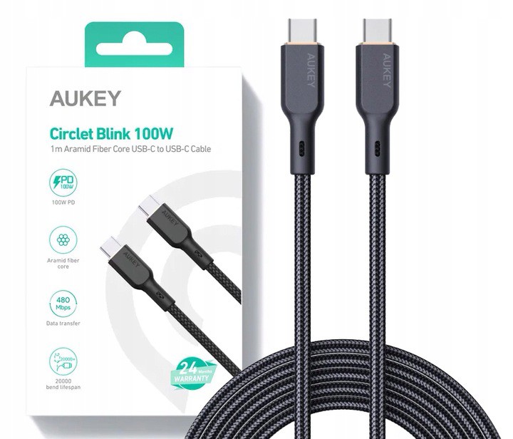 AUKEY CB-KCC101 Nylon C able USB