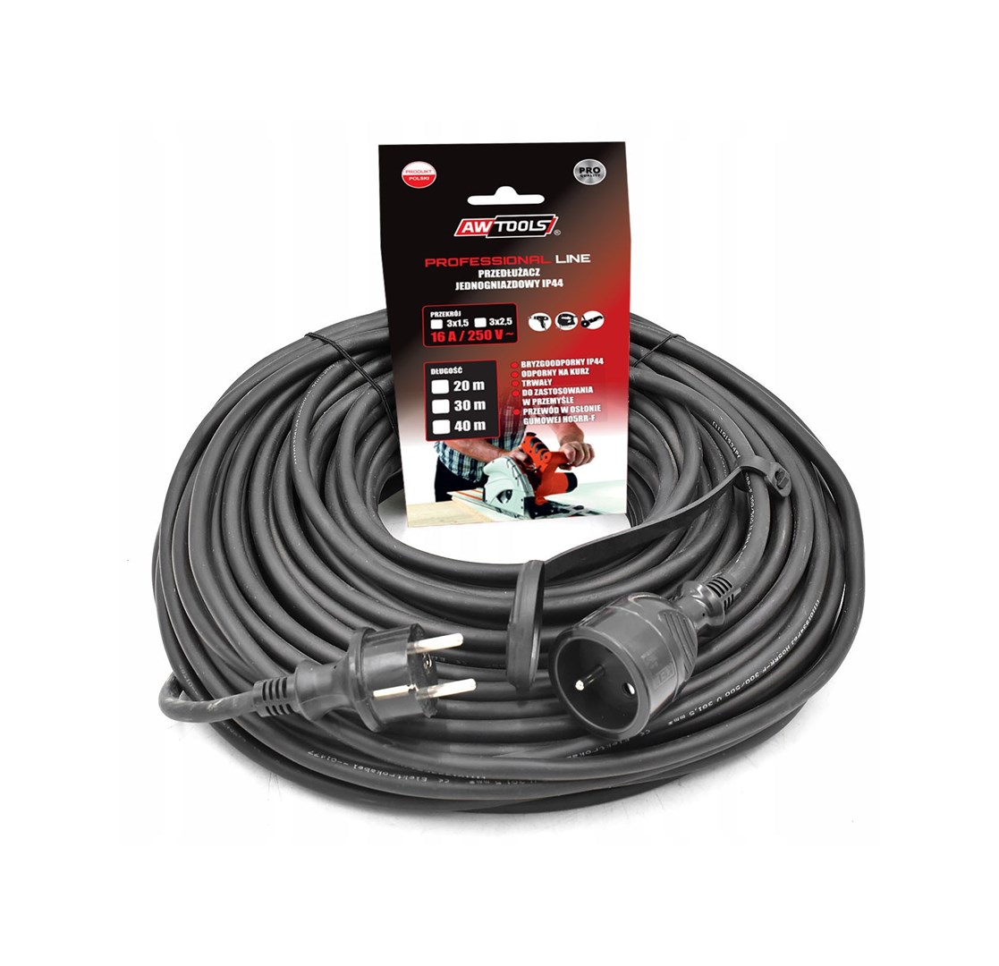 AWTOOLS  PROFESSIONAL EXTENSION CABLE 20m 3x2