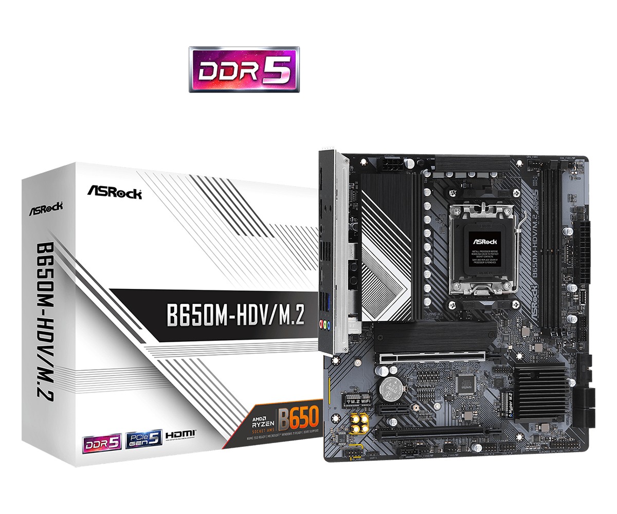 ASRock  B650M-HDV/M.2 AM5 2DDR5 HDMI/DP
