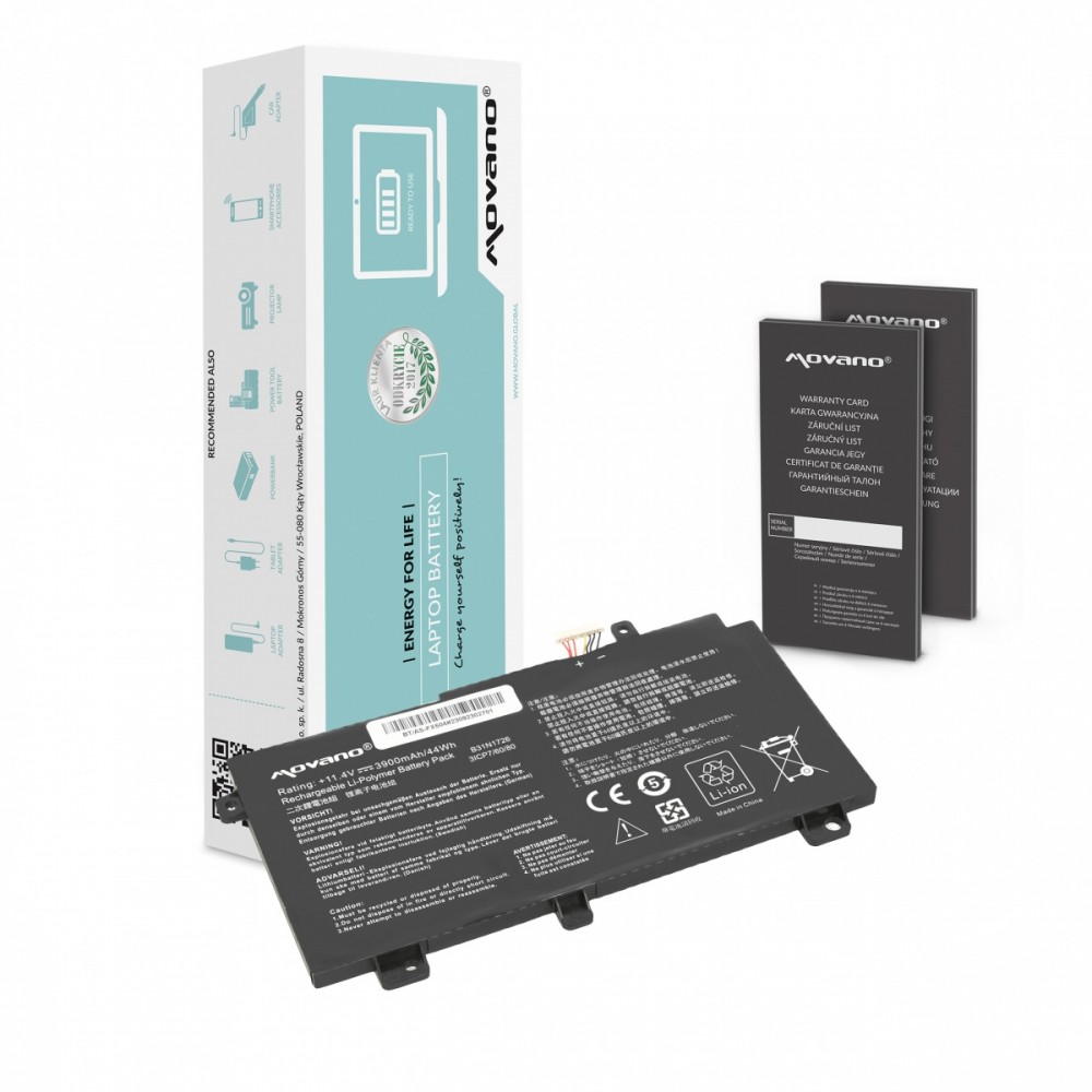 Movano  Baattery B31N1726 Asus FX504 FX505