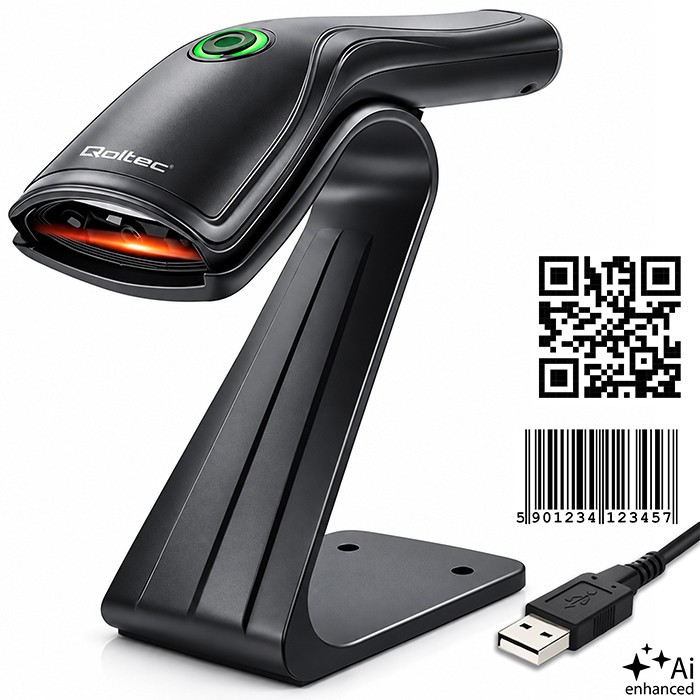 Qoltec  Barcode scanner 1D 2D scanner