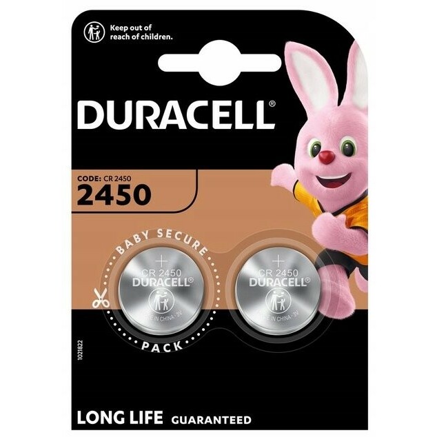 Duracell Batteries 3V CR2450 2 pieces