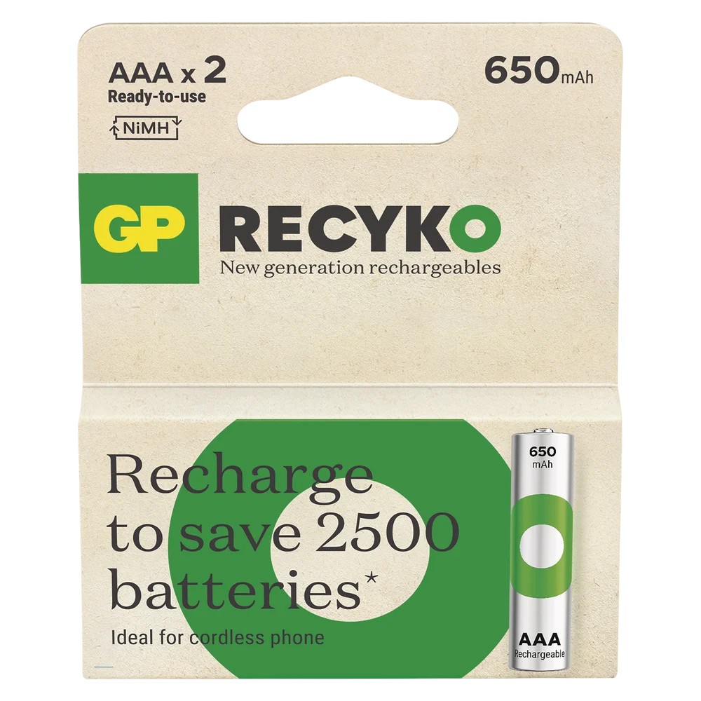 GP Battery Batteries R03/AAA NI-MH 650mAh