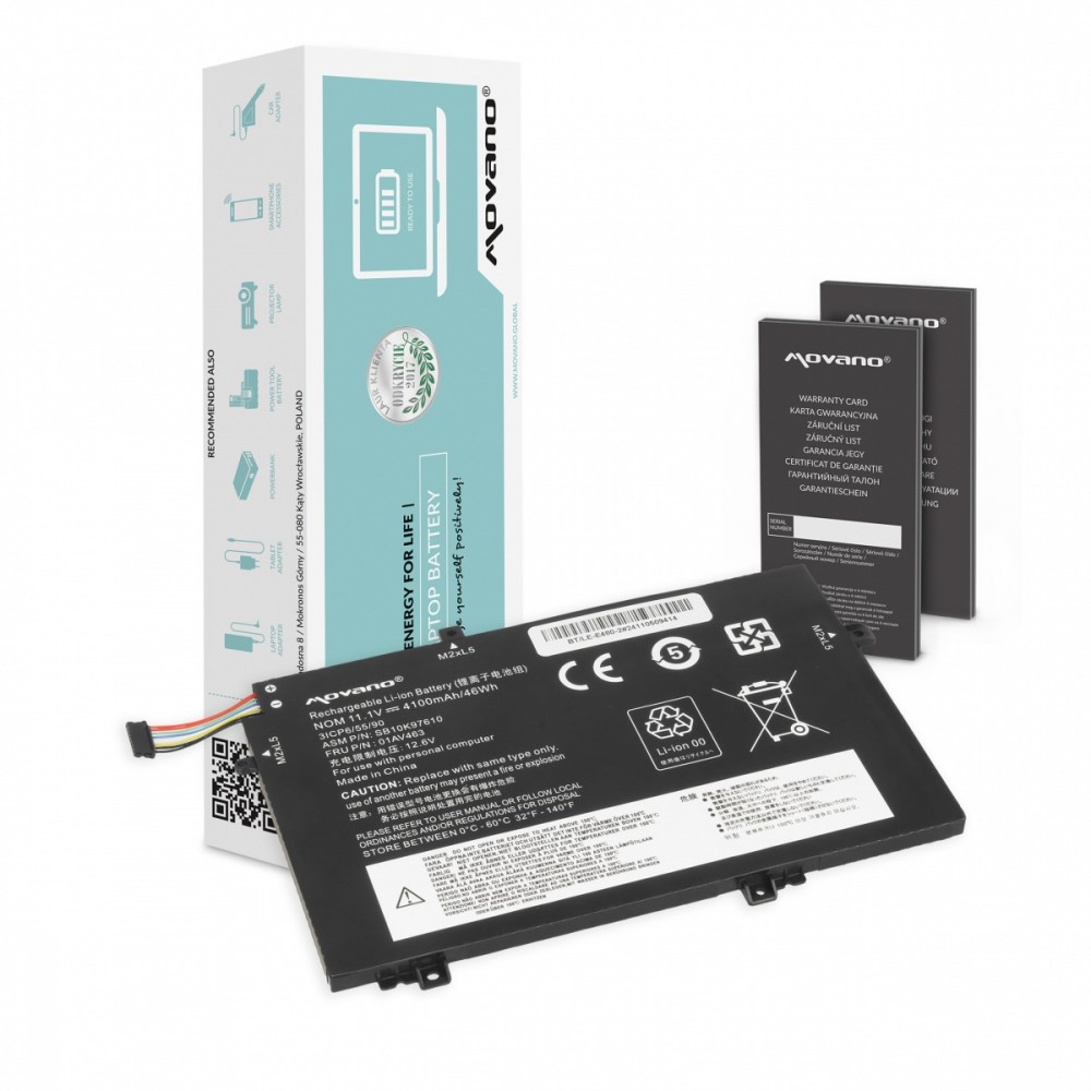 Movano  Battery 01AV463 SB10K97610 for Lenovo