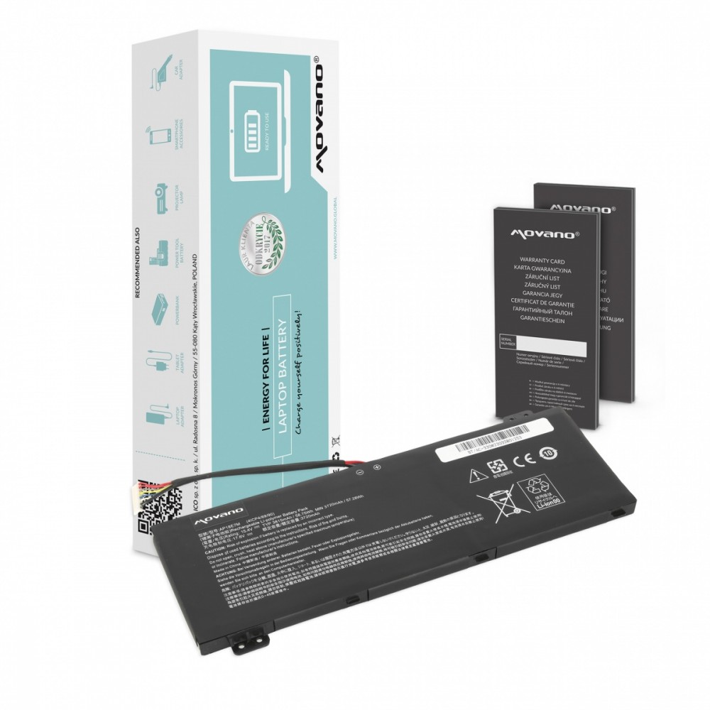 Movano Battery AP18E7M for Acer AN515-54