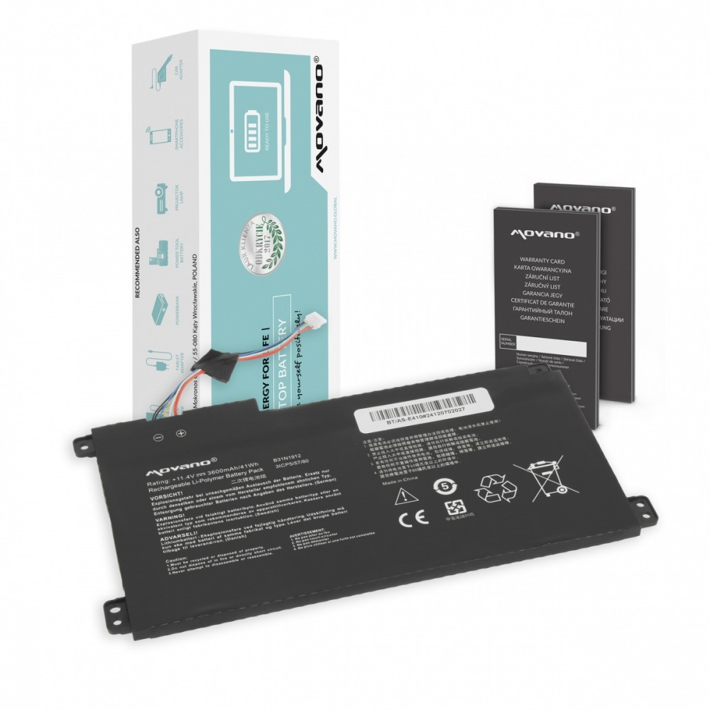 Movano  Battery B31N1912 C31N1912 for Asus