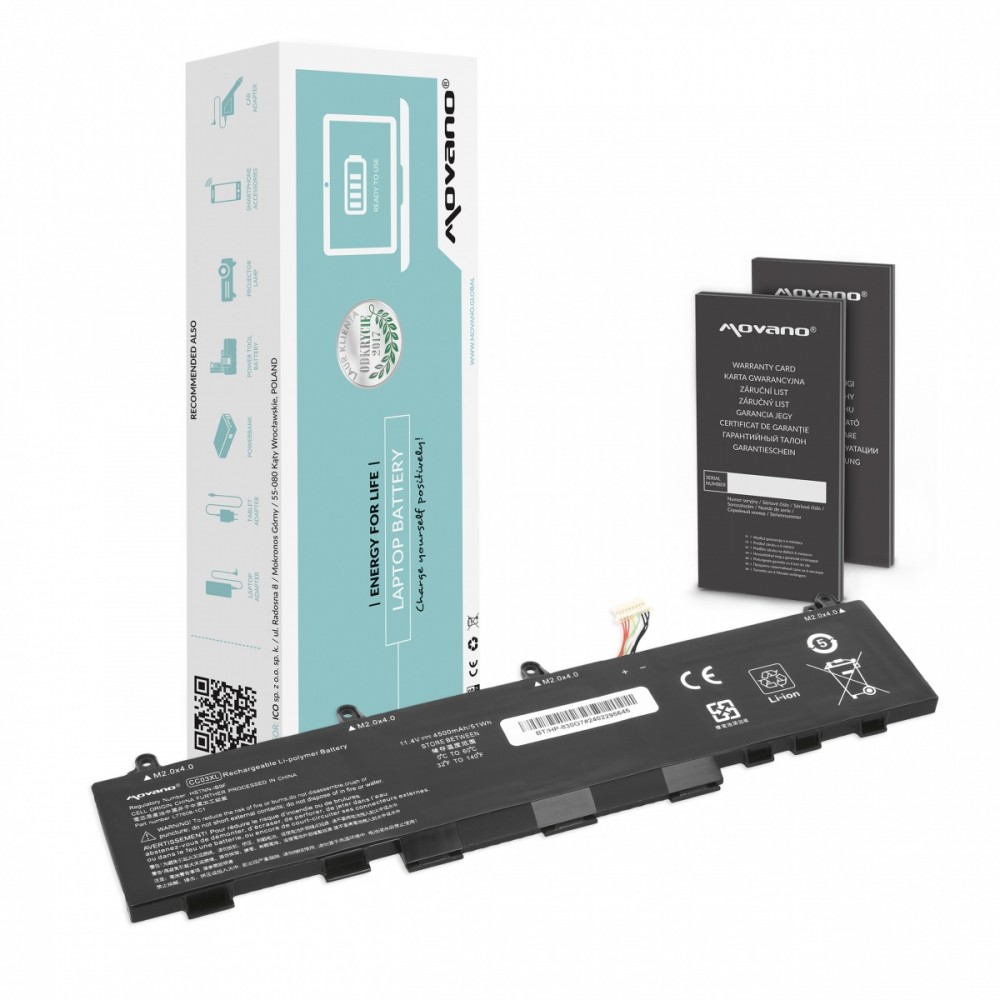 Movano Battery CC03XL for HP EliteBook
