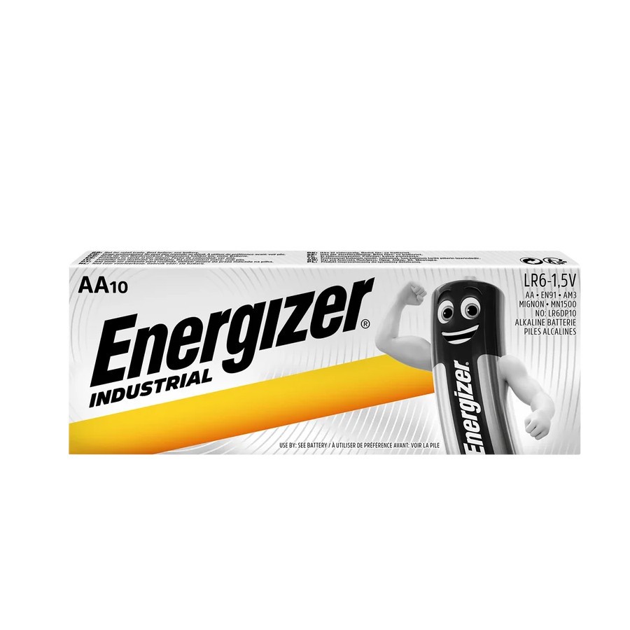 ENERGIZER BATTERY,INDUSTRIAL ALKALINE AA 10