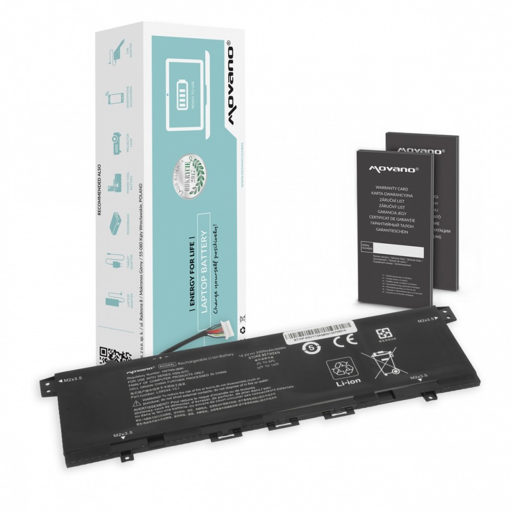 Movano  Battery KC04XL HSTNN-IB8K HP Envy