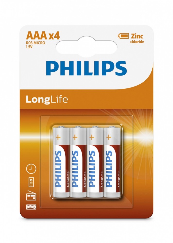 Philips Battery R03 AAA LONGLIF E