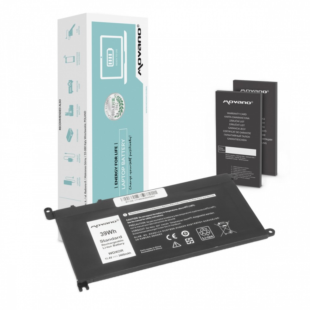 Movano  Battery WDX0R P75F P62F P66F