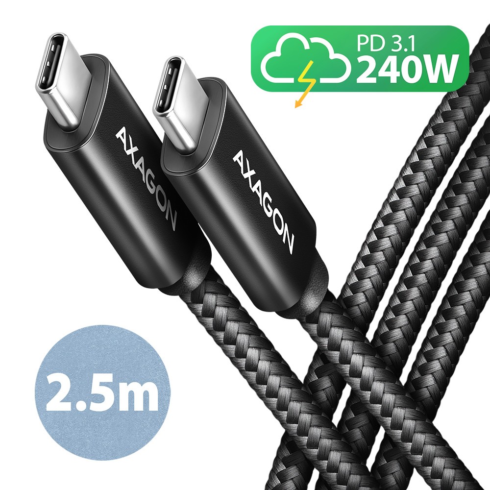 AXAGON  BUCM2-CM25AB cable 240W USB-C USB-C