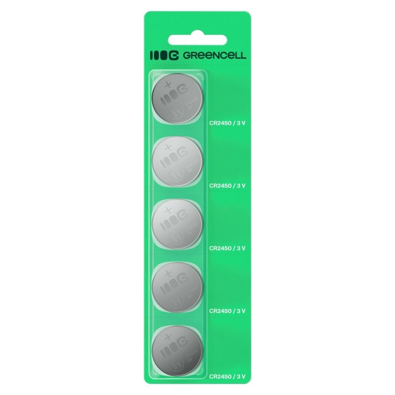 GREEN CELL Button battery 5x CR2450