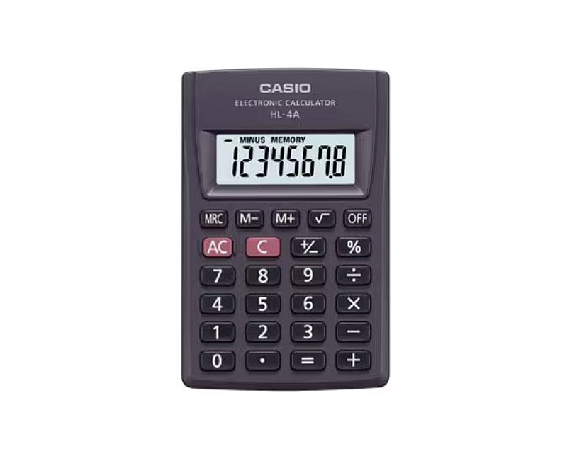 Casio  HL-4A-B 8-digit pocket calculator 56x87mm
