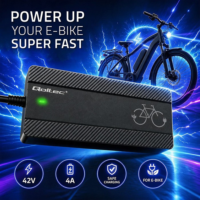 Qoltec Charger for e-bike 36V 42V
