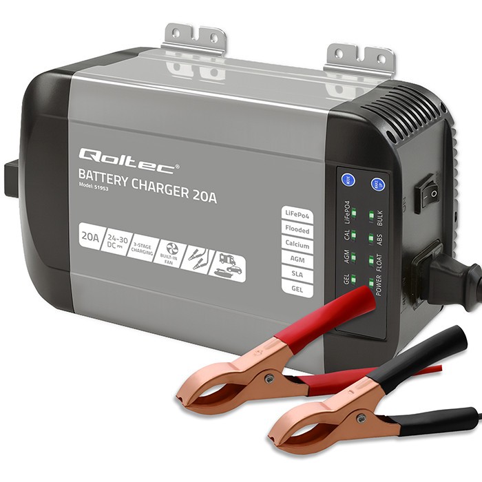 Qoltec Charger for LiFePO4 AGM GEL