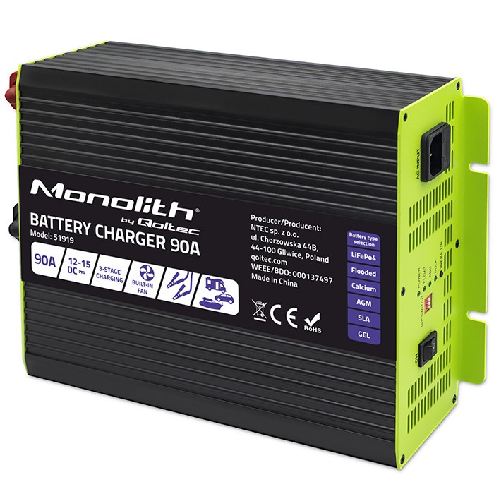Qoltec Charger for LiFePO4 AGM GEL