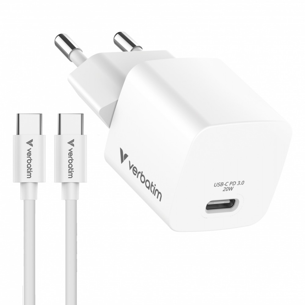 Verbatim  Charger uniwersall Mini GaN 20W