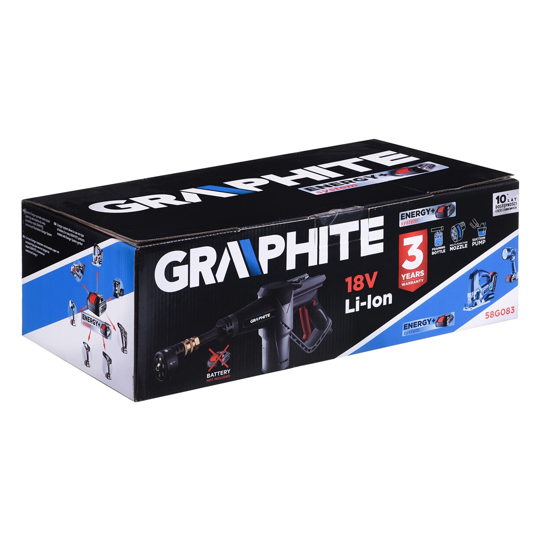 GRAPHITE Cordless pressure washer ENERGY+ 18V