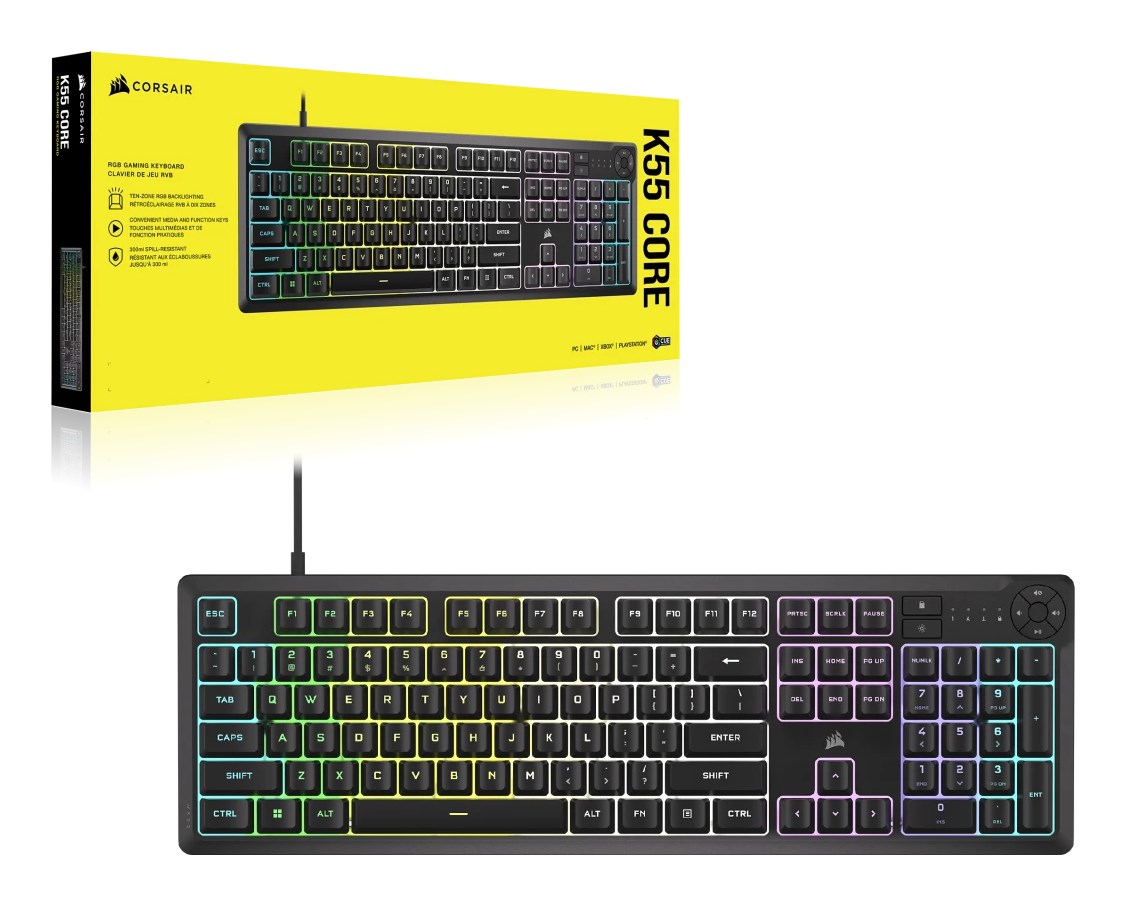 Corsair K55 CORE RGB keyboard Gaming