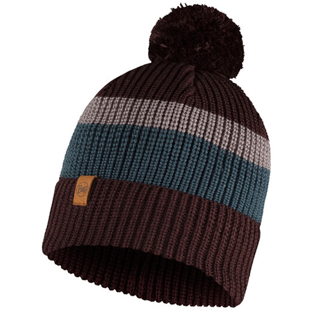Buff Czapka KNITTED HAT ELON MAROON-MAROON