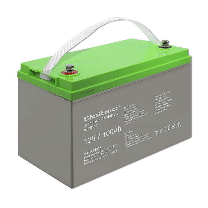 Qoltec Deep Cycle gel battery 12V