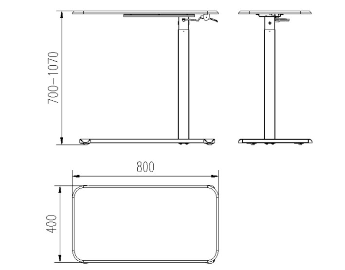 UNIQUE Desk/table with adjustable height  LAPTOP