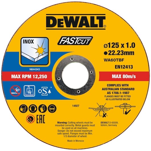 DeWalt  DT20540-QZ angle grinder accessory Grinding