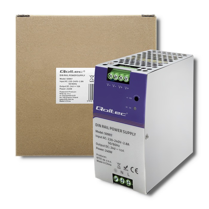 Qoltec DIN rail power supply 240W