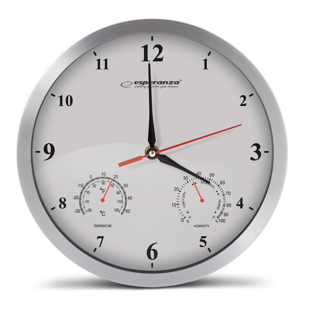 Esperanza EHC008W Mechanical Wall Clock, Round