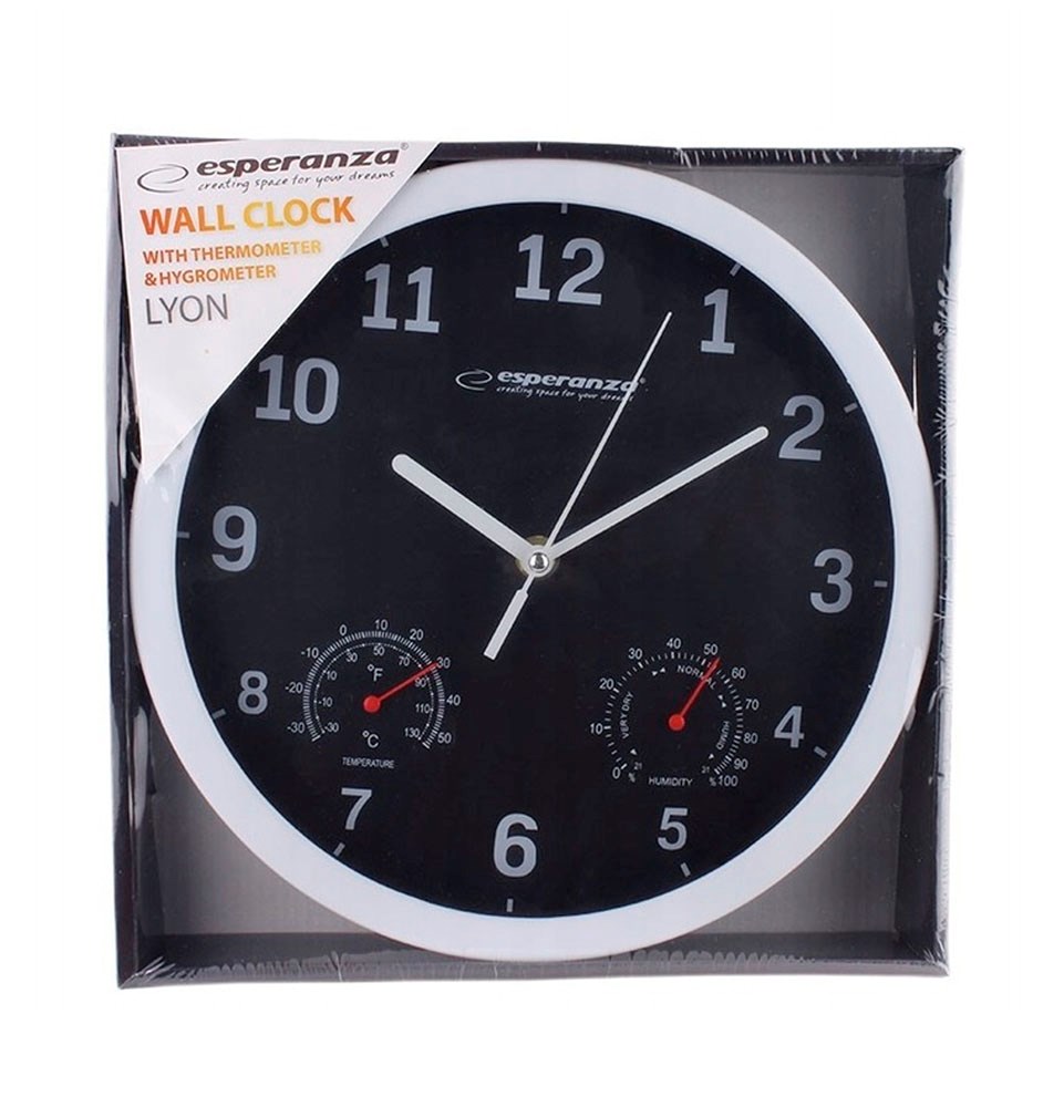 Esperanza WALL CLOCK LYON BLACK |