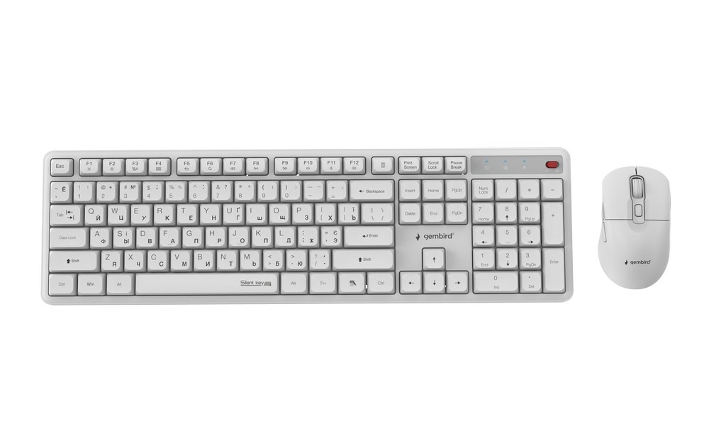 Gembird  KBS-WMS-01-W-CYRL Silent key Pro Business