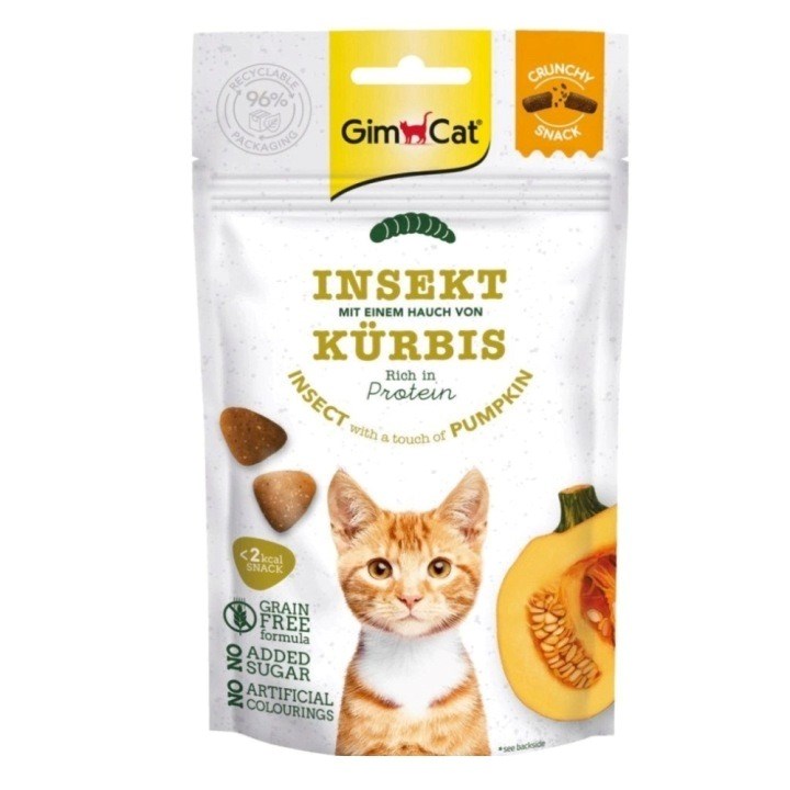 GimCat  Crunchy Snacks Insect with pumpkin