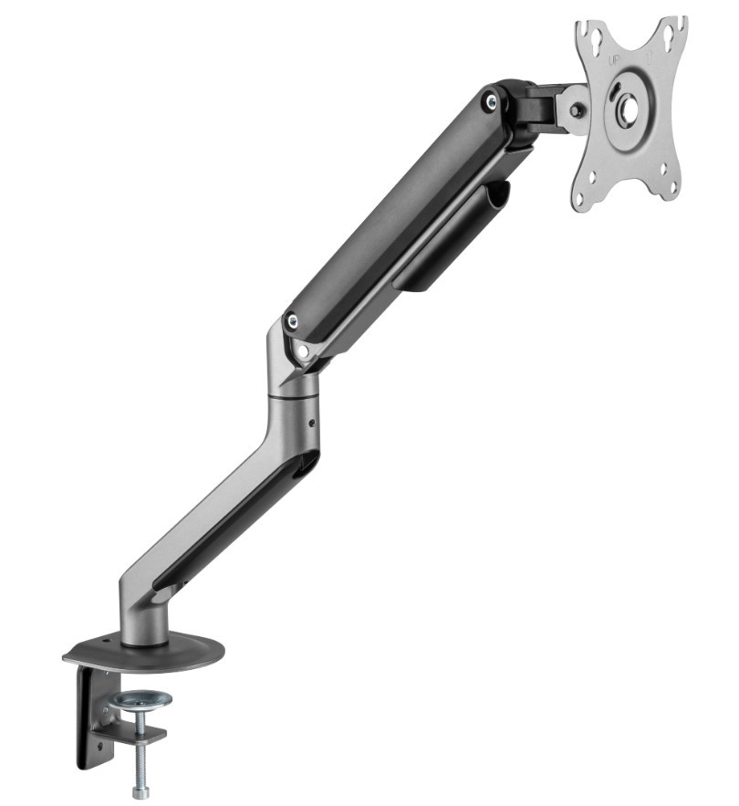 Gembird Gray adjustable desk arm monit