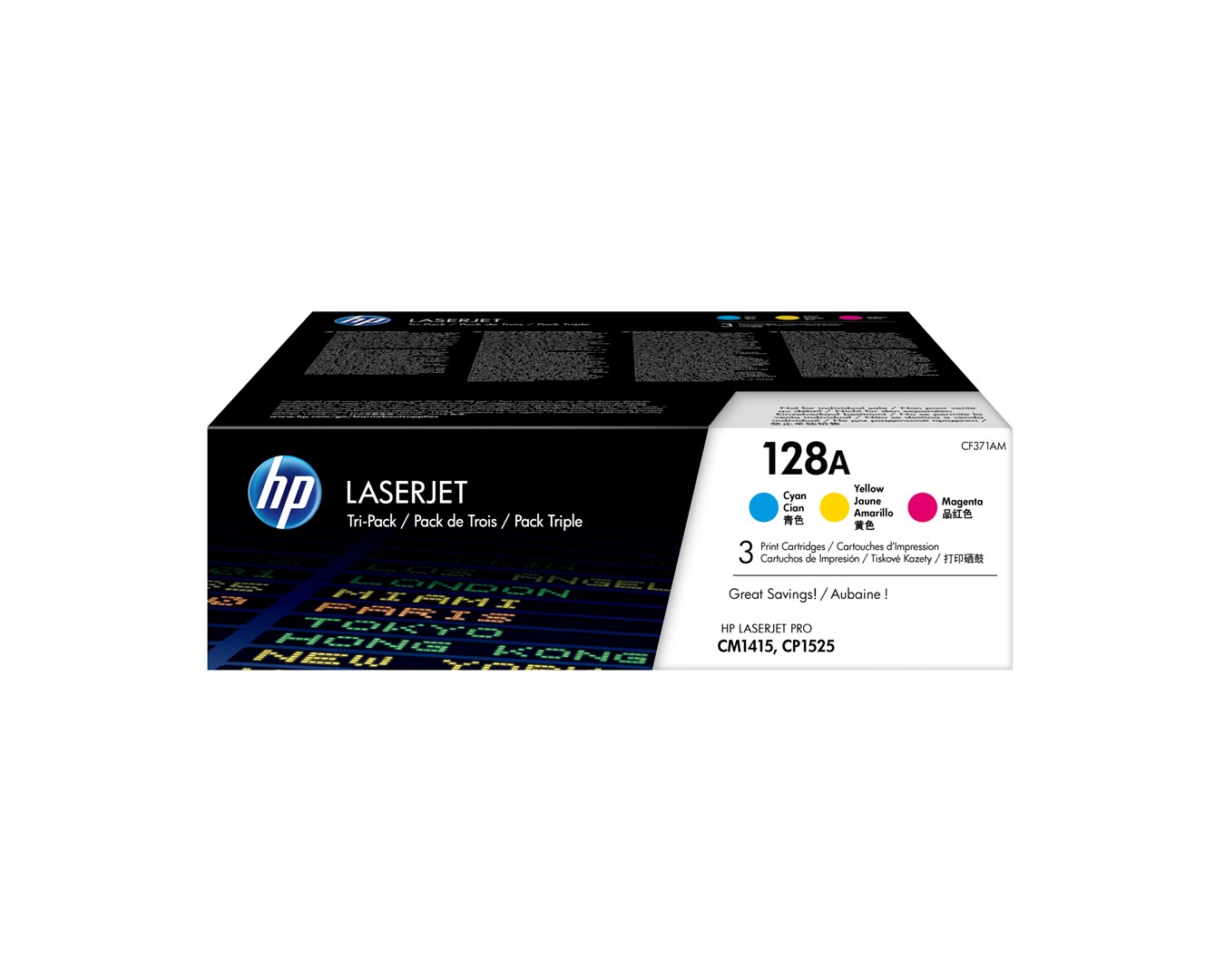 Hewlett-Packard HP 128A 3-pack Cyan/Magenta/Yellow Original