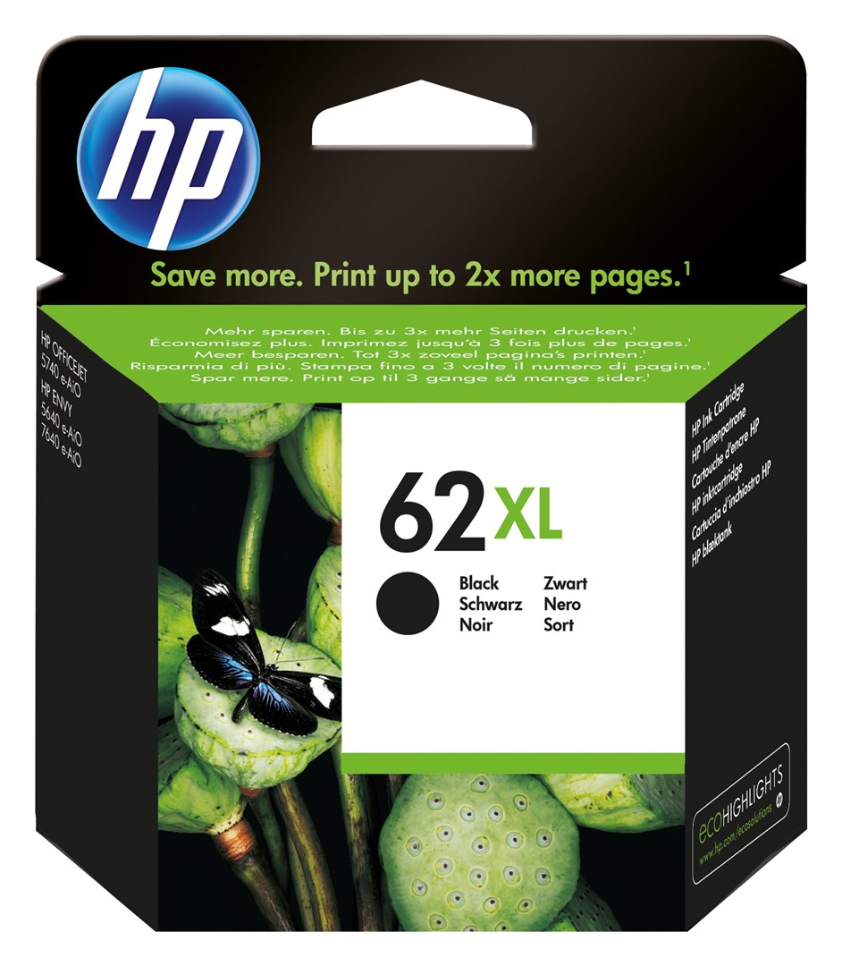 Hewlett-Packard HP 62XL - Hojtydende -