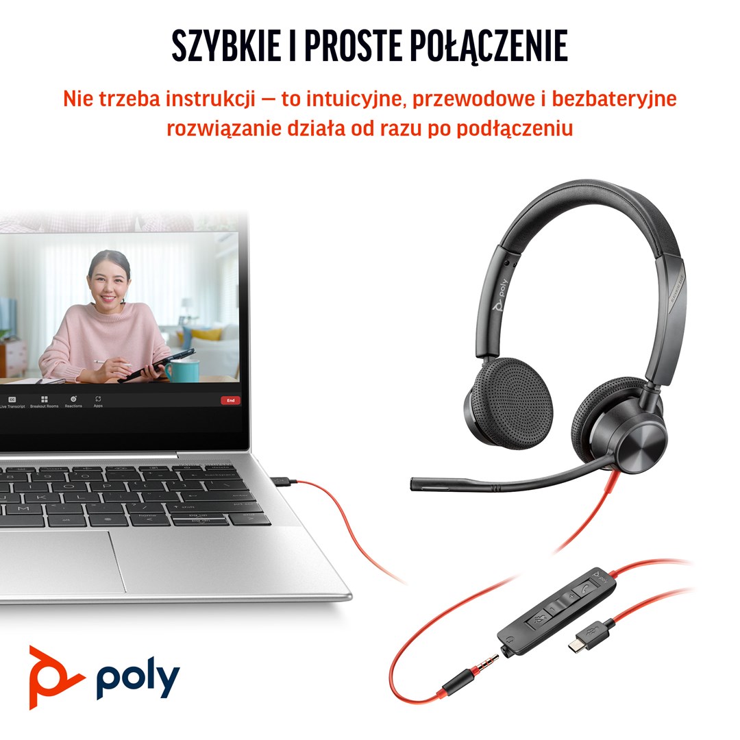 POLY HP  Blackwire 3325 Stereo Microsoft