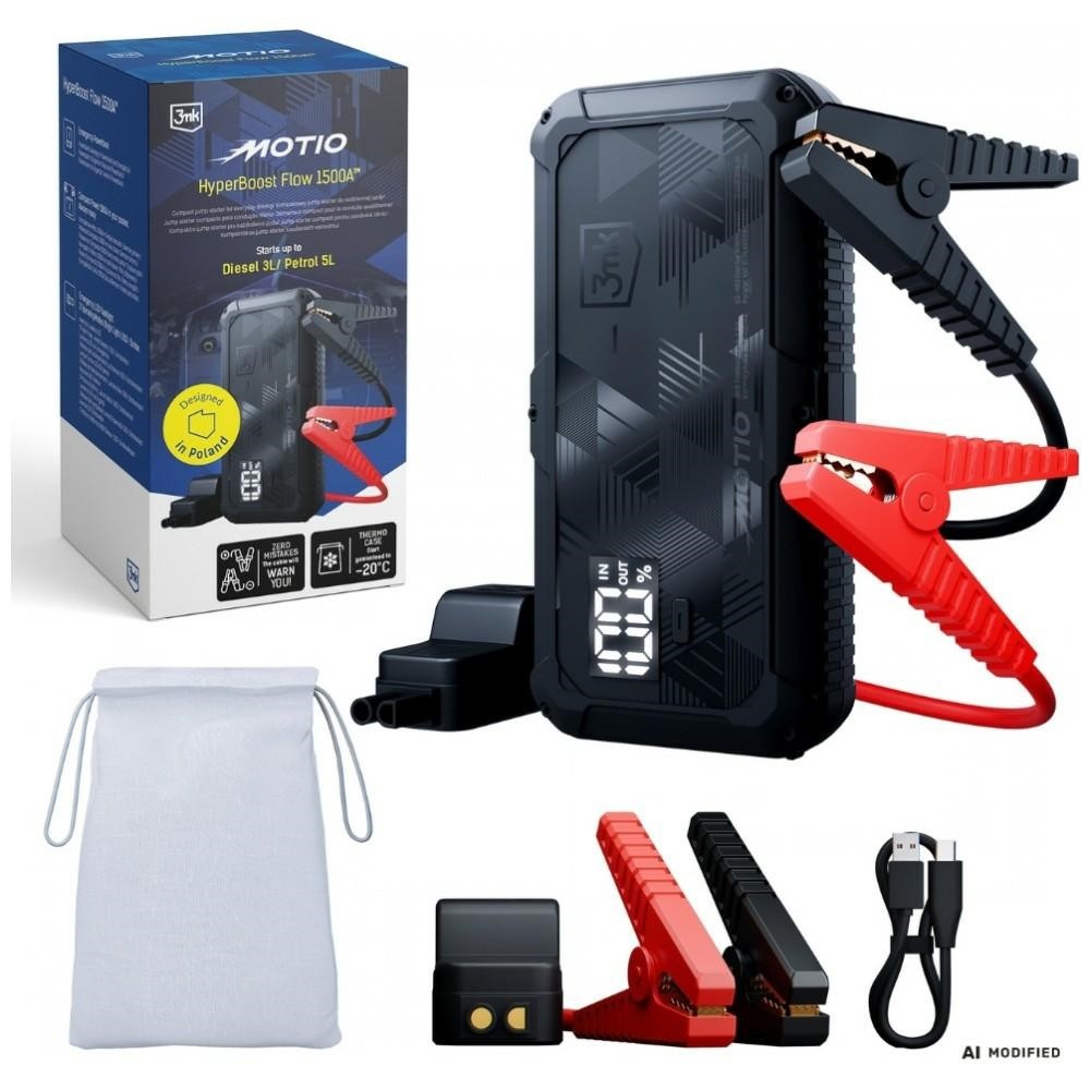 3MK Jump Starter 1500A LED 10000mAh