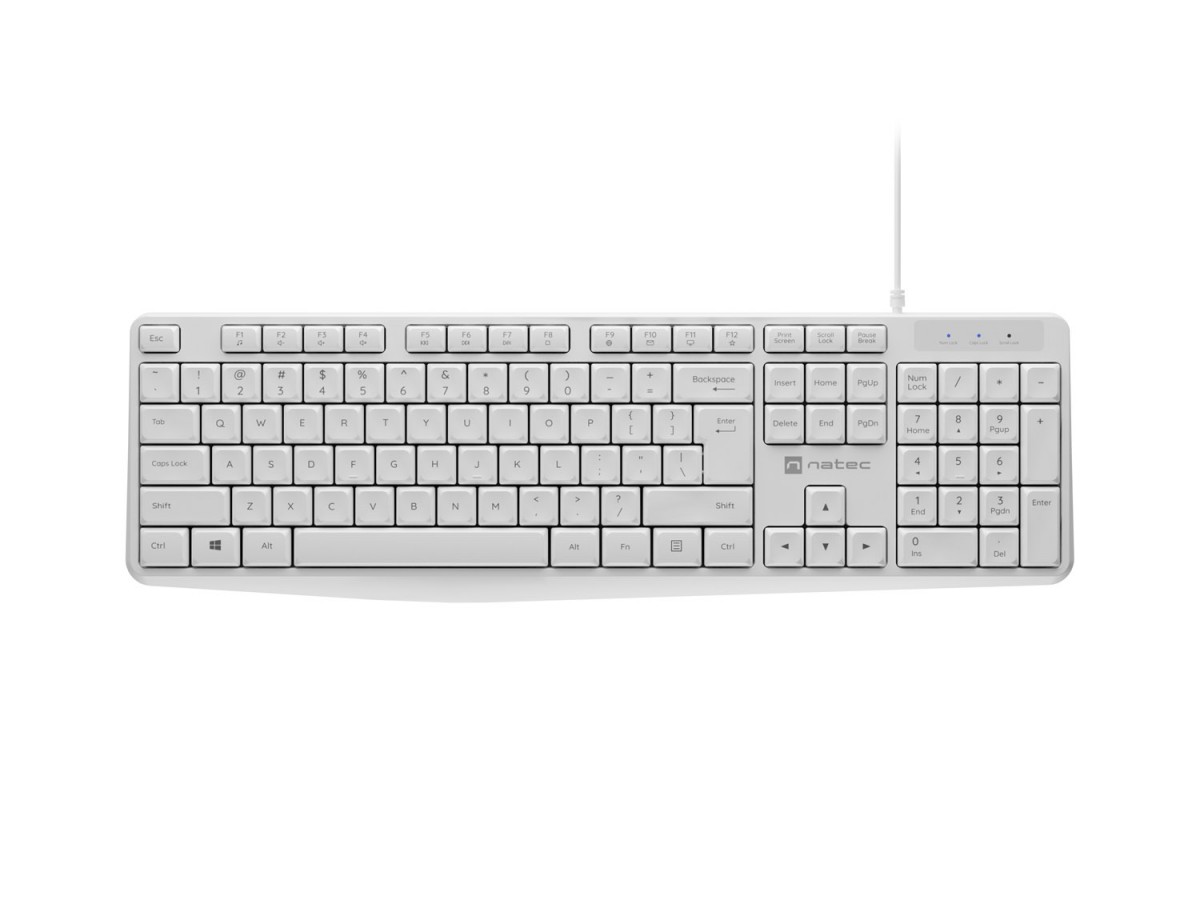 NATEC Keyboard Nautilus US slim white