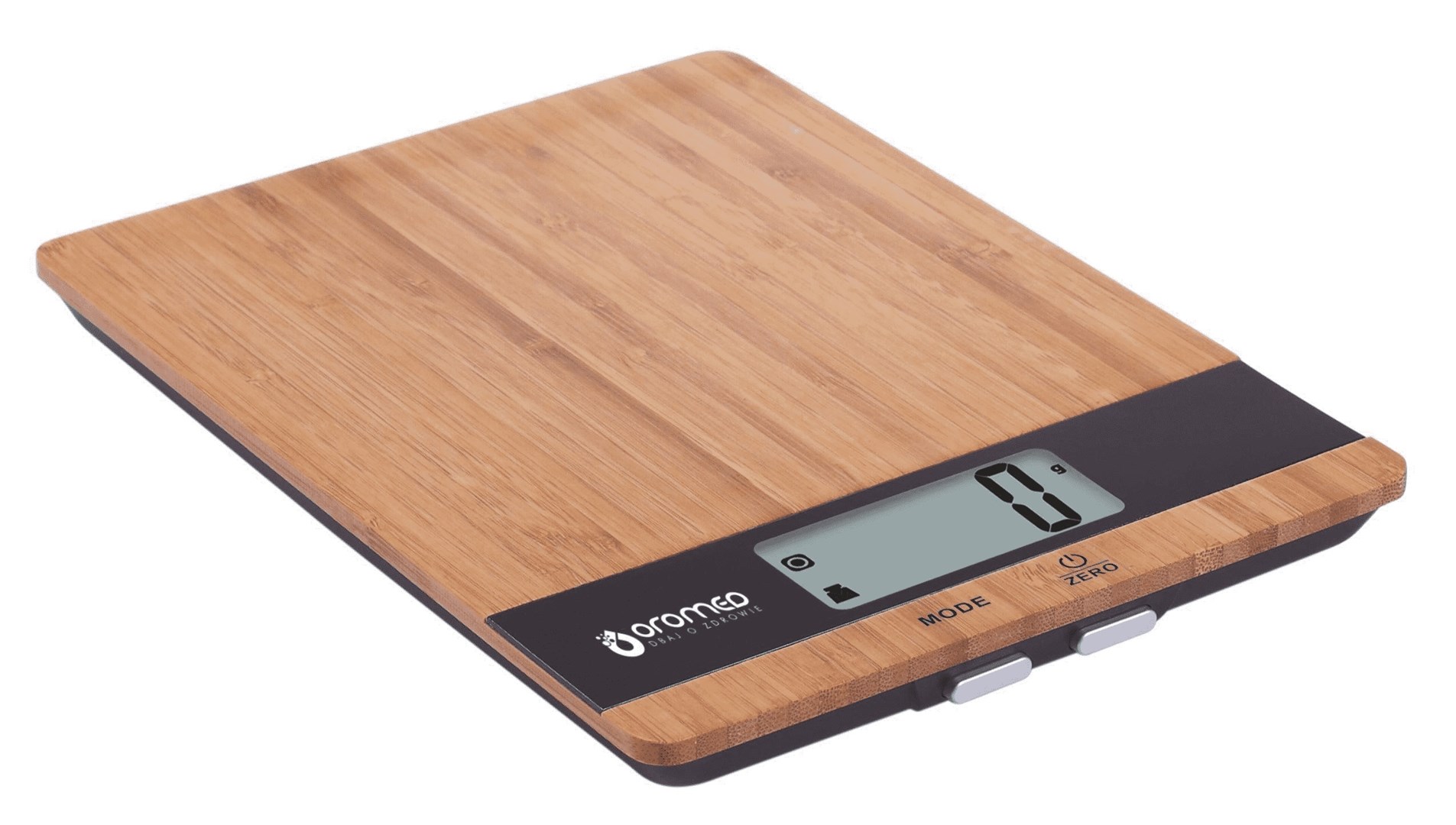 ORO-MED Kitchen scale of bamboo BLACK