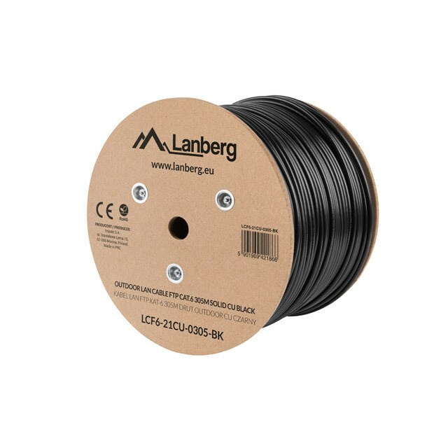 LANBERG  LCF6-21CU-0305-BK networking cable Black 305