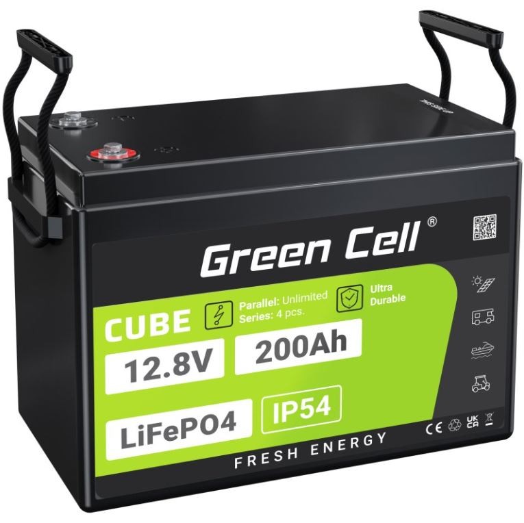 GREEN CELL LiFePO4 battery 200Ah 12V/12