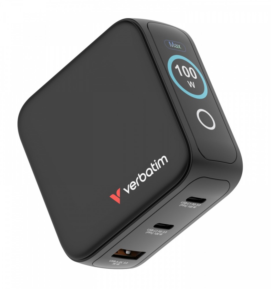 Verbatim Mini GaN charger 100W TFT