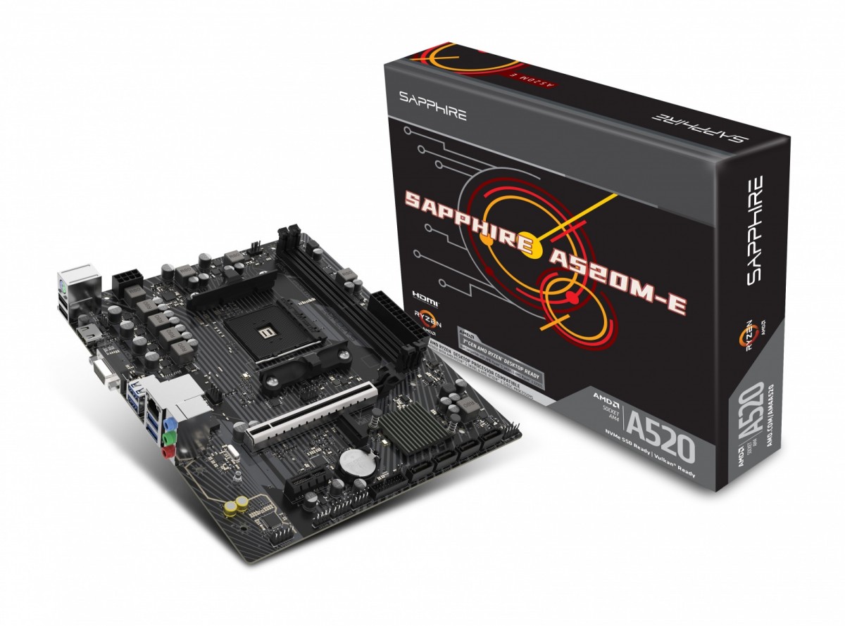 Sapphire Technology  Motherboard A520M-E AM4 2DDR4